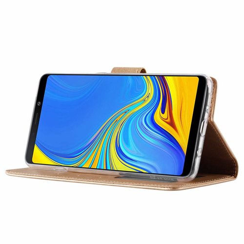 Bookcase Samsung Galaxy A9 2018 hoesje - Goud