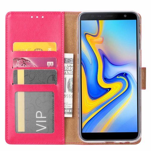 Bookcase Samsung Galaxy J6 Plus 2018 hoesje - Roze