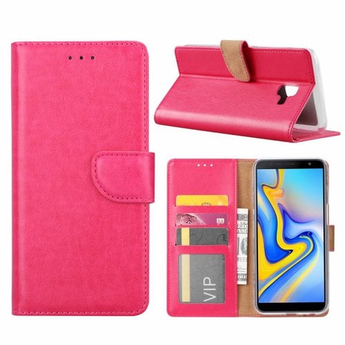 Bookcase Samsung Galaxy J6 Plus 2018 hoesje - Roze