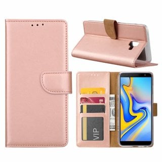 Bookcase Samsung Galaxy J6 Plus 2018 hoesje - Rosé Goud