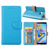 Bookcase Samsung Galaxy J6 Plus 2018 hoesje - Blauw
