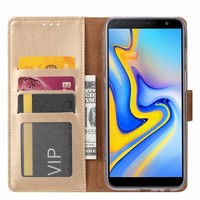 Bookcase Samsung Galaxy J6 Plus 2018 hoesje - Goud