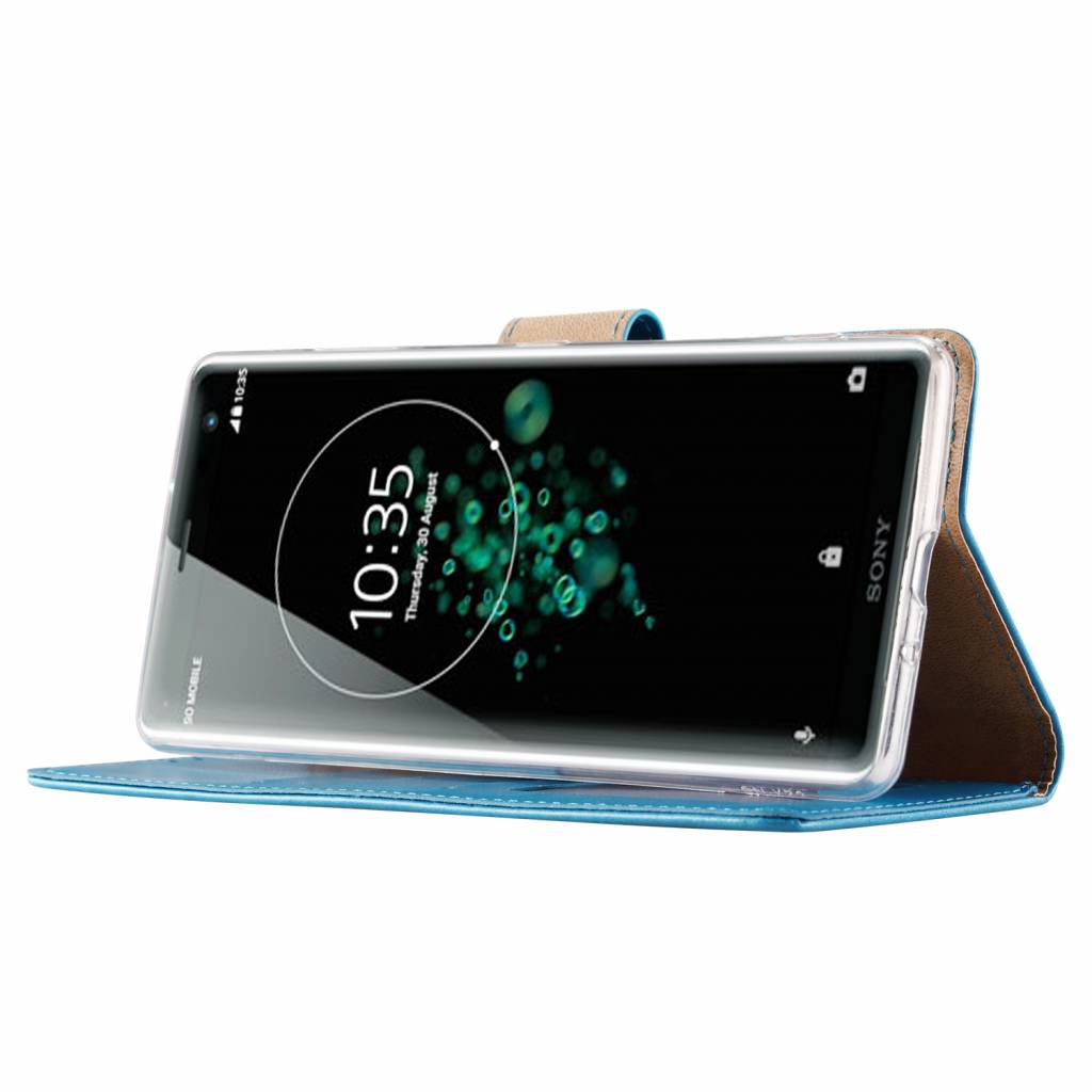 Manuscript revolutie Parasiet Bookcase Sony Xperia XZ3 hoesje - Blauw - Diamtelecom