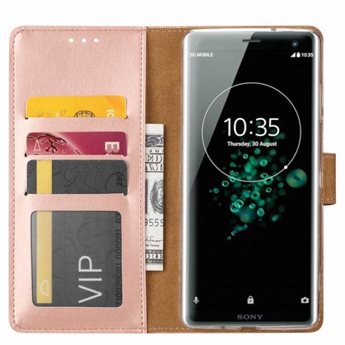 Bookcase Sony Xperia XZ3 hoesje - Rosé Goud