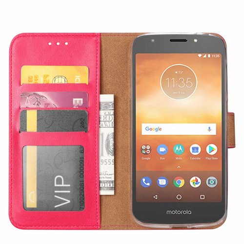 Bookcase Motorola Moto E5 Play hoesje - Roze