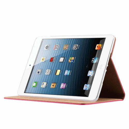 Luxe Lederen Standaard hoes voor de Apple iPad 2017/2018 (9.7 inch) - Roze