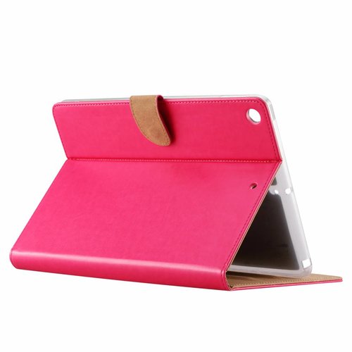 Luxe Lederen Standaard hoes voor de Apple iPad 2017/2018 (9.7 inch) - Roze