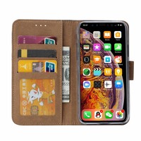 Tijger print lederen Bookcase hoesje voor de Apple iPhone XS