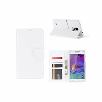 Bookcase Samsung Galaxy Note 4 hoesje - Wit