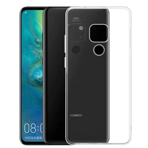 Huawei Mate 20 siliconen (gel) achterkant hoesje - Transparant