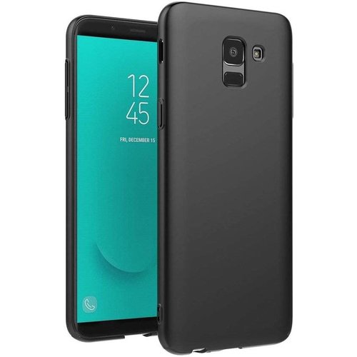 Samsung Galaxy J6 2018 siliconen (gel) achterkant hoesje - Zwart