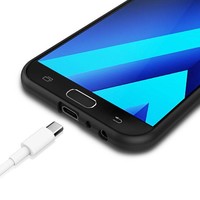 Samsung Galaxy A7 2017 siliconen (gel) achterkant hoesje - Zwart