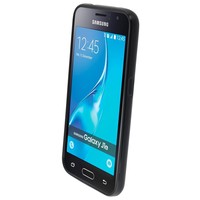 Samsung Galaxy J1 2016 siliconen (gel) achterkant hoesje - Zwart