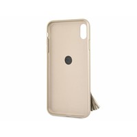 Guess Originele Saffiano Ring Back Cover Hoesje voor de Apple iPhone XS Max - Goud