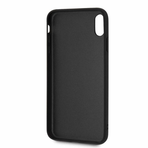 BMW Originele Signature Debossed Logo Folio Back Cover Hoesje voor de Apple iPhone XS Max  - Zwart