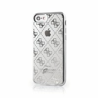 Guess Originele Scarlett Transparant Hard TPU Back Cover Hoesje voor de Apple iPhone 7 / 8 Plus - Zilver