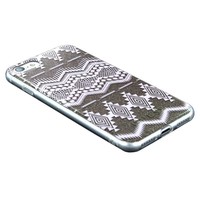 Guess Originele Tribal 3D Aztec Transparant Hard TPU Back Cover Hoesje voor de Apple iPhone 7 / 8 - Taupe