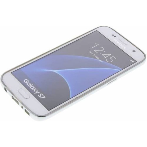 Guess Originele Scarlett Transparant Hard TPU Back Cover Hoesje voor de Samsung Galaxy S7 - Zilver