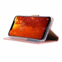 Bookcase Nokia 8.1 hoesje - Rosé Goud