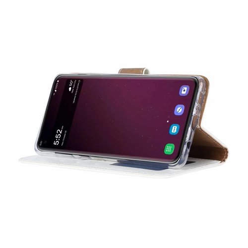 Bookcase Samsung Galaxy S10 hoesje - Wit