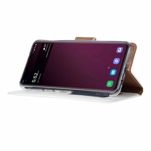 Bookcase Samsung Galaxy S10E hoesje - Wit