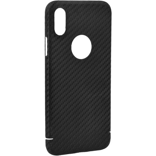 Nevox Originele Carbon Back Cover Hoesje Logo Edition voor de Apple iPhone XS - Zwart