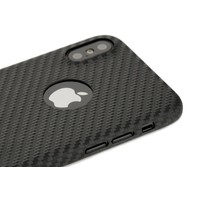 Nevox Originele Carbon Back Cover Hoesje Logo Edition voor de Apple iPhone XS - Zwart