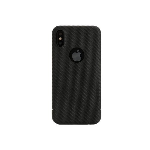 Nevox Originele Carbon Back Cover Hoesje Logo Edition voor de Apple iPhone XS - Zwart