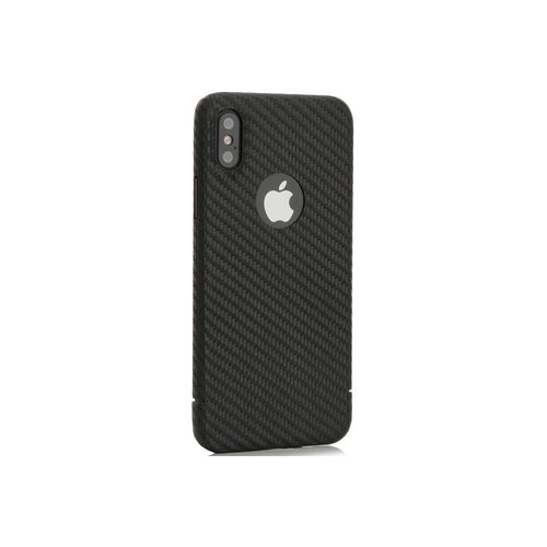 Nevox Originele Carbon Back Cover Hoesje Logo Edition voor de Apple iPhone XS - Zwart