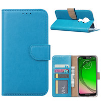 Bookcase Motorola Moto G7 Play hoesje - Blauw