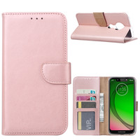 Bookcase Motorola Moto G7 Play hoesje - Rosé Goud