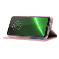 Bookcase Motorola Moto G7 Plus hoesje - Rosé Goud