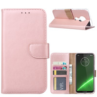 Bookcase Motorola Moto G7 Plus hoesje - Rosé Goud