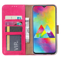 Bookcase Samsung Galaxy M20 hoesje - Roze