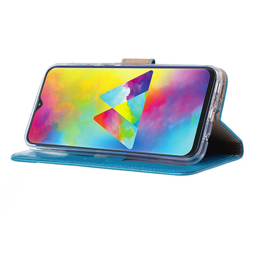 Bookcase Samsung Galaxy M20 hoesje - Blauw