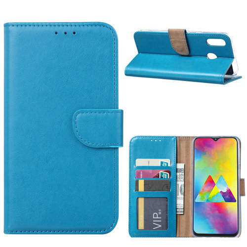 Bookcase Samsung Galaxy M20 hoesje - Blauw