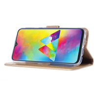 Bookcase Samsung Galaxy M20 hoesje - Goud