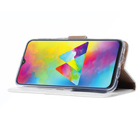 Bookcase Samsung Galaxy M20 hoesje - Wit