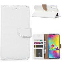 Bookcase Samsung Galaxy M20 hoesje - Wit