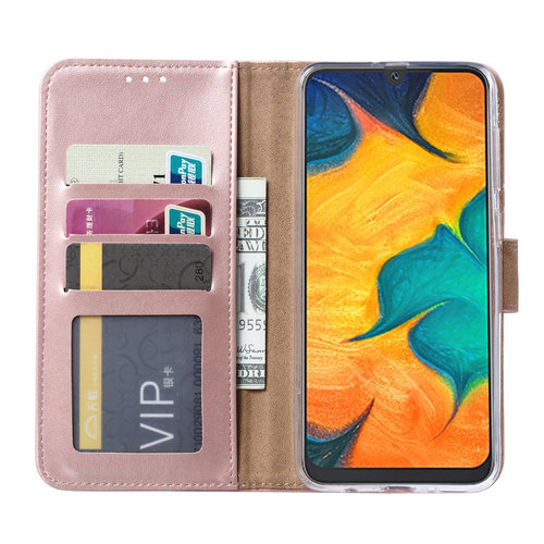 Bookcase Samsung Galaxy A30 hoesje - Rosé Goud