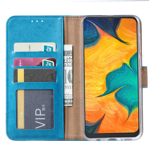 Bookcase Samsung Galaxy A30 hoesje - Blauw