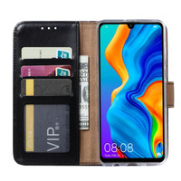 Bookcase Huawei P30 Lite hoesje - Zwart