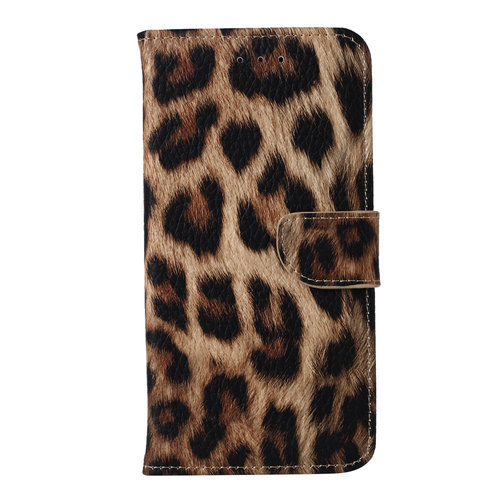 Panter print lederen Bookcase hoesje voor de Samsung Galaxy S10 Plus