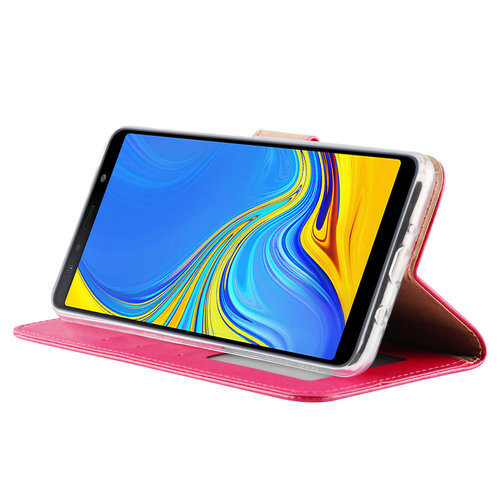 Bookcase Samsung Galaxy A7 2018 hoesje - Roze