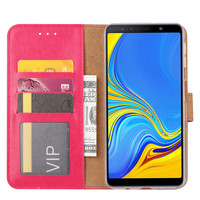 Bookcase Samsung Galaxy A7 2018 hoesje - Roze