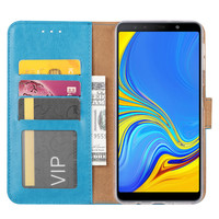 Bookcase Samsung Galaxy A7 2018 hoesje - Blauw