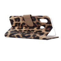 Panter print lederen Bookcase hoesje voor de Samsung Galaxy A30