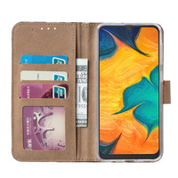 Panter print lederen Bookcase hoesje voor de Samsung Galaxy A30