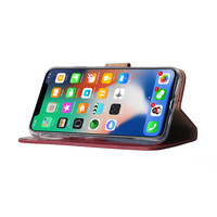 Bookcase Apple iPhone XS Max hoesje - Bordeauxrood