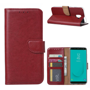 Bookcase Samsung Galaxy J6 2018 hoesje - Bordeauxrood